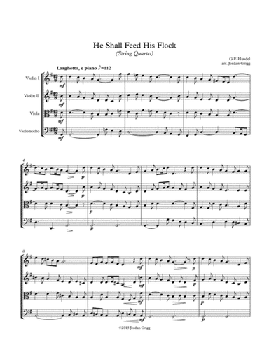 He Shall Feed His Flock (String Quartet) (arr. Jordan Grigg)