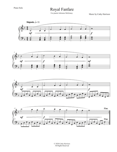 Royal Fanfare Piano Solo