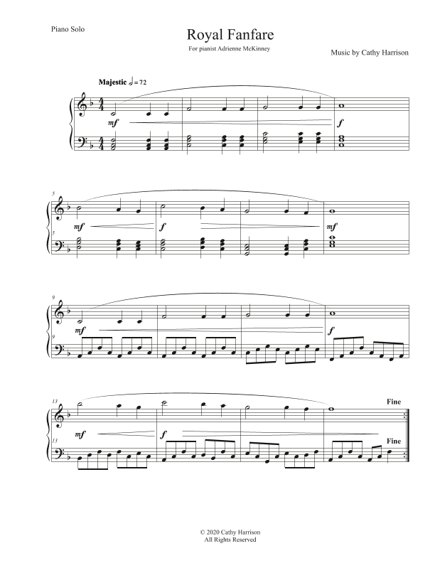 Royal Fanfare Piano Solo