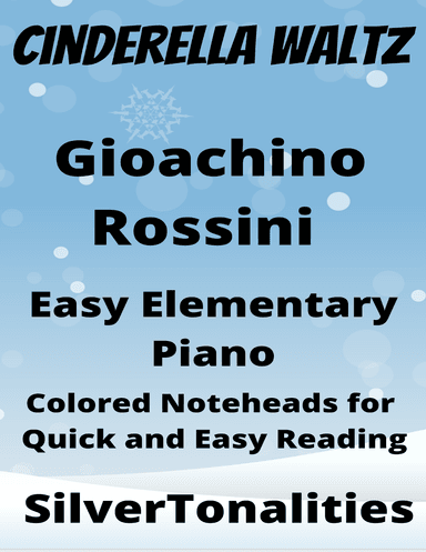 Cinderella Waltz Easy Piano Sheet Music with Colored Notation (arr. SilverTonalities)