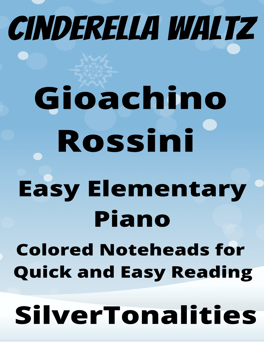 Cinderella Waltz Easy Piano Sheet Music with Colored Notation (arr. SilverTonalities)