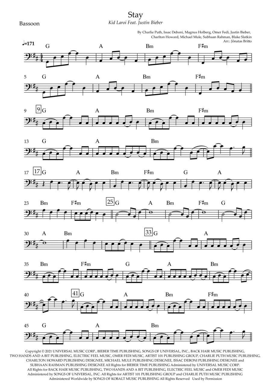Stay (arr. Jônatas Britto)