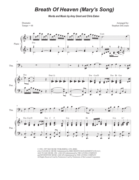 Breath Of Heaven (Mary's Song) (arr. Stephen DeCesare)