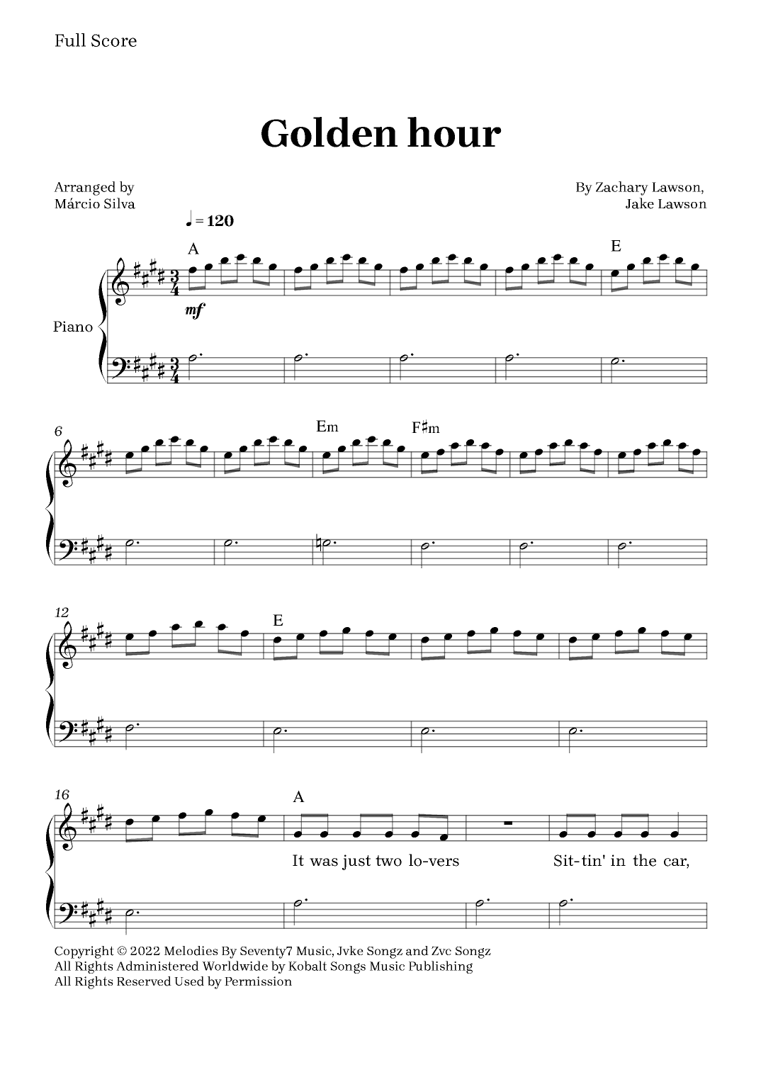 Golden Hour (arr. Márcio Silva)