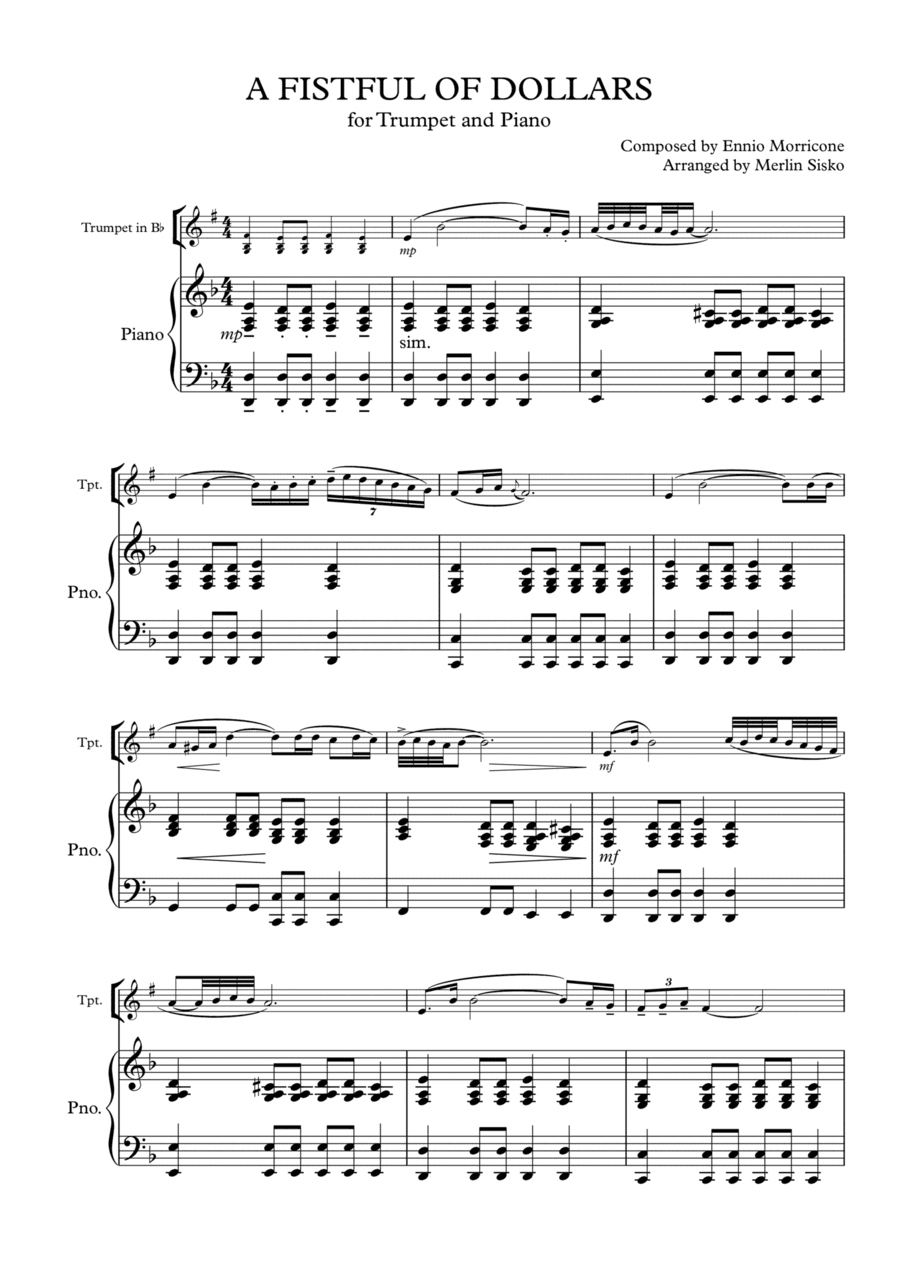 A Fistful Of Dollars (arr. Merlin Sisko)