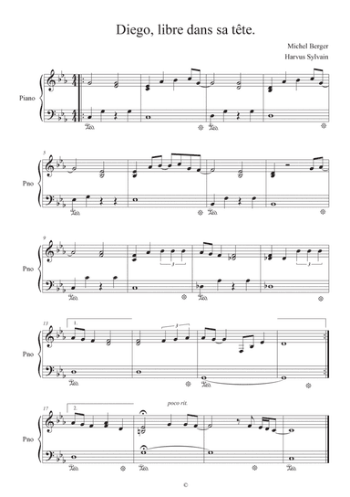 Diego Libre Dans Sa Tete (arr. Harvus Sylvain)