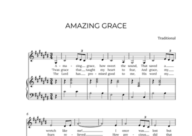 AMAZING GRACE - for piano and alto in C# major (arr. Alex Nunes Rodrigues)