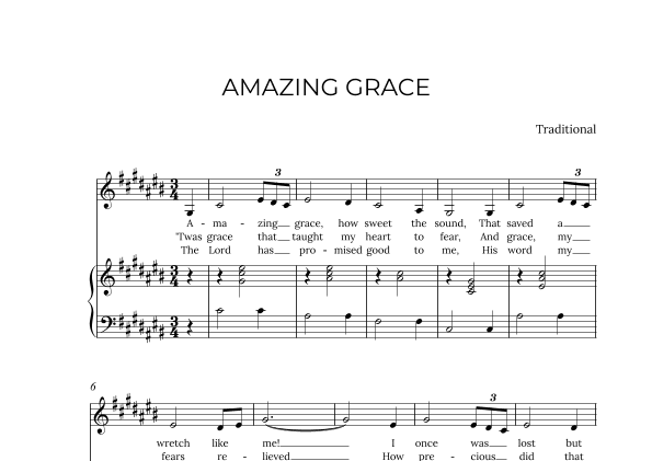 AMAZING GRACE - for piano and alto in C# major (arr. Alex Nunes Rodrigues)