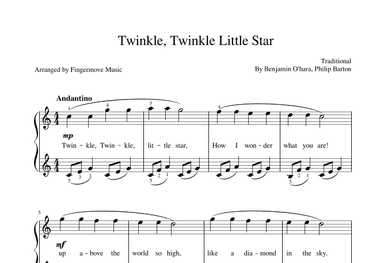 Twinkle, Twinkle Little Star (arr. Fingermove Music)