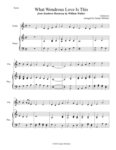 What Wondrous Love Is This (arr. Sandy McIntire)