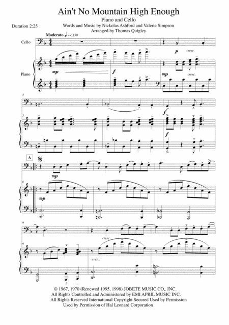 Ain't No Mountain High Enough (arr. Thomas Quigley)
