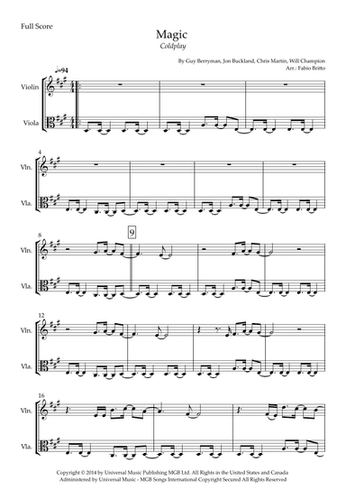 Magic (arr. Fabio Britto)
