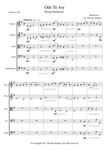 Ode To Joy (arr. Thomas Quigley)