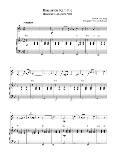 Ikaalisten Rantatie (Ikaalinen's Lakeshore Path) (arr. Kaiserin Rebecca)