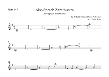 Also Sprach Zarathustra (arr. Fabio Britto)