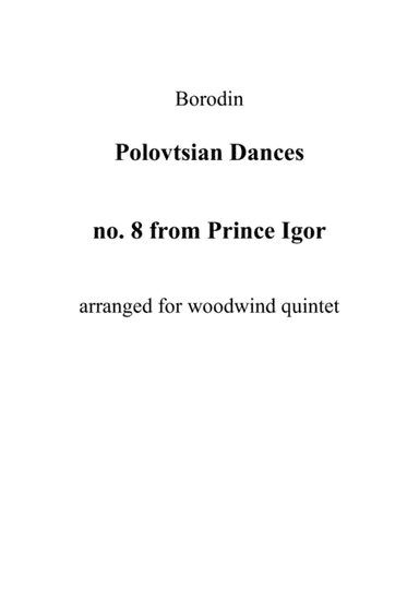 Polovtsian Dances, No. 8 (Full Score and Parts) (arr. CJ Darnieder)