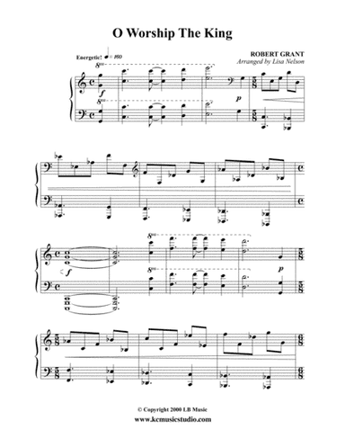 O Worship the King - Piano Solo - Advanced (arr. Lisa Nelson)