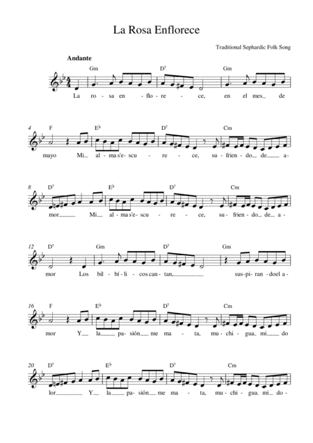 La Rosa Enflorece (The Rose Flowers) (arr. Kaiserin Rebecca)