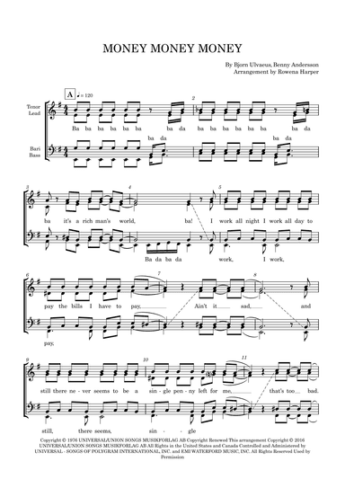 Money, Money, Money (arr. Rowena Harper)