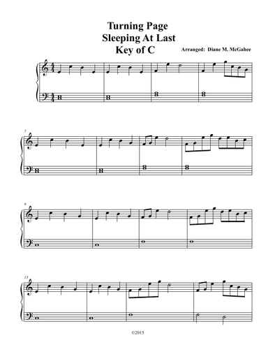 Turning Page (arr. Diane M. McGahee)