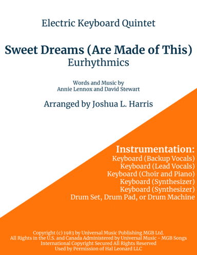 Sweet Dreams (Are Made Of This) (arr. Joshua L. Harris)