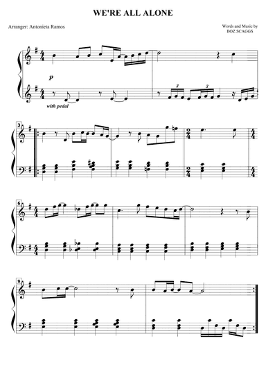 We're All Alone (arr. Antonieta Ramos Valverde)