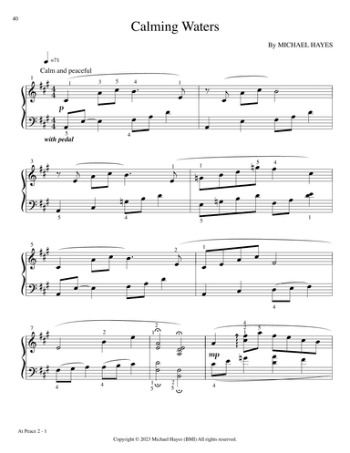 Calming Waters - From 24 Short Piano Pieces in All Keys