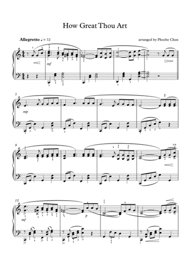 How Great Thou Art (arr. Phoebe Chen)