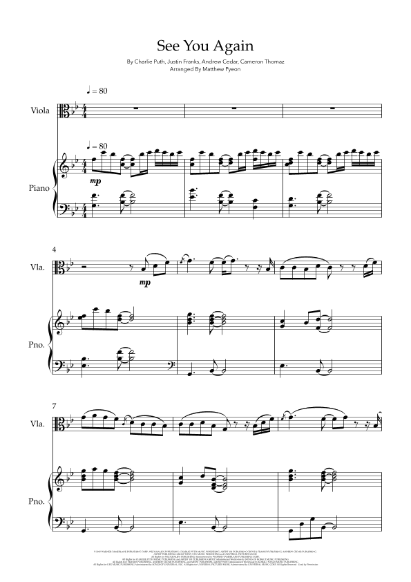 See You Again (arr. Matthew pyeon)