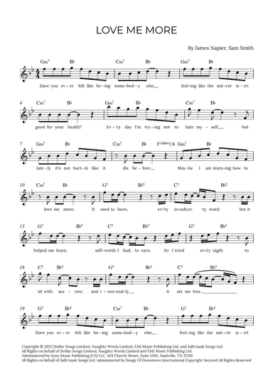 Love Me More (arr. Alex Nunes Rodrigues)