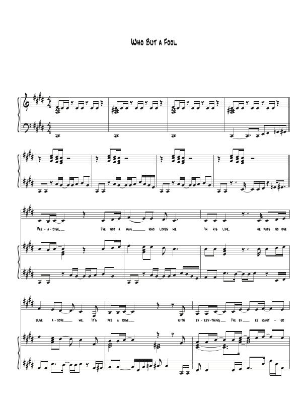 Who But A Fool Aka Thief In Paradise (arr. Biegler)
