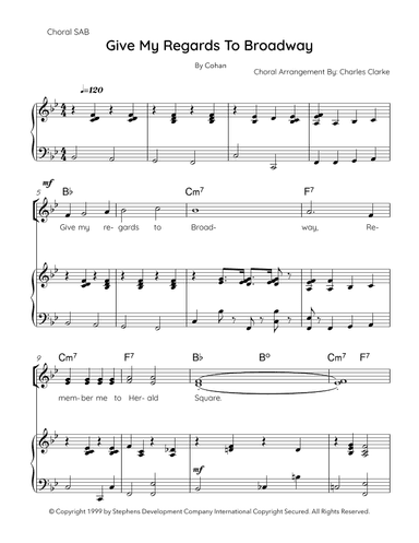 Give My Regards To Broadway (arr. Charles Clarke)