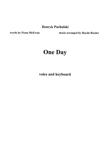 One Day (song) (arr. Haydn Reeder)