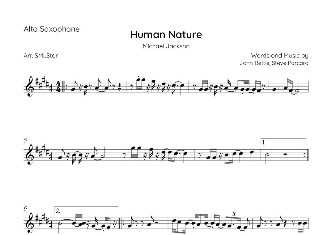 Human Nature (arr. SMLStar)