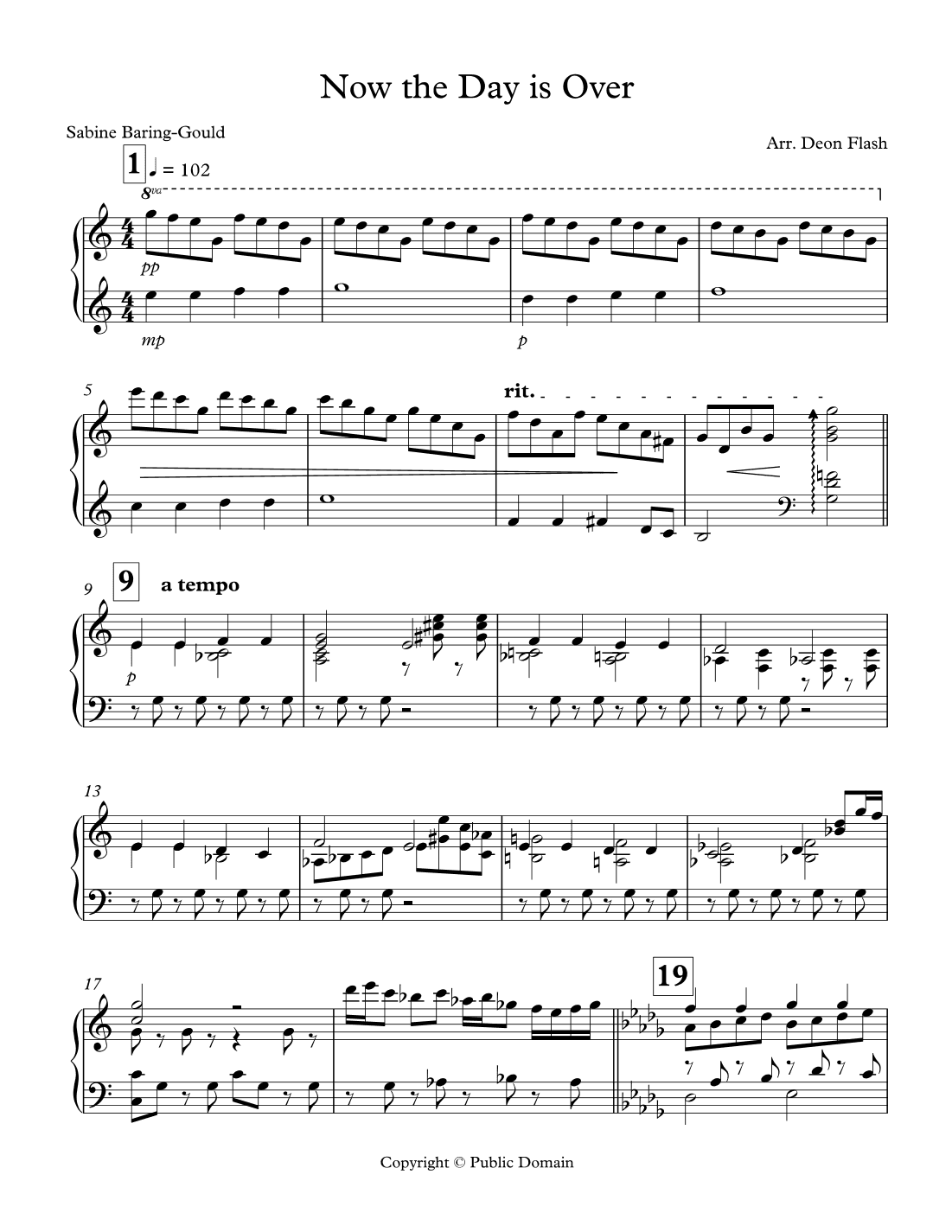 Now the Day is Over (arr. Deon Flash)