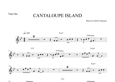 Cantaloupe Island (arr. The Sheet Music Library)