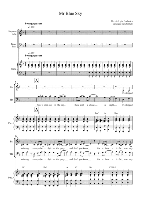 Mr. Blue Sky (arr. Sam Gilliatt)