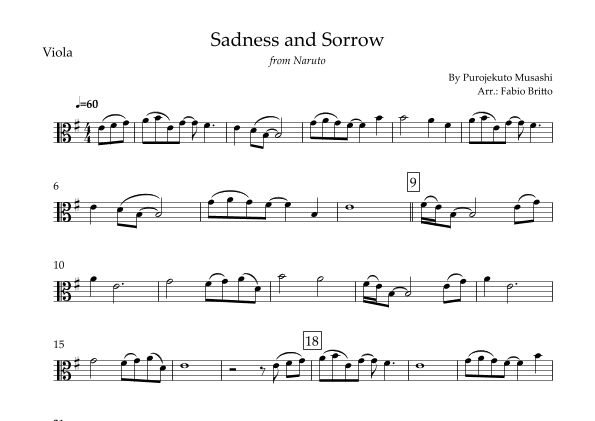 Sadness And Sorrow (arr. Fabio Britto)