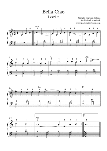 Bella Ciao (arr. Pedro Lutterbach)