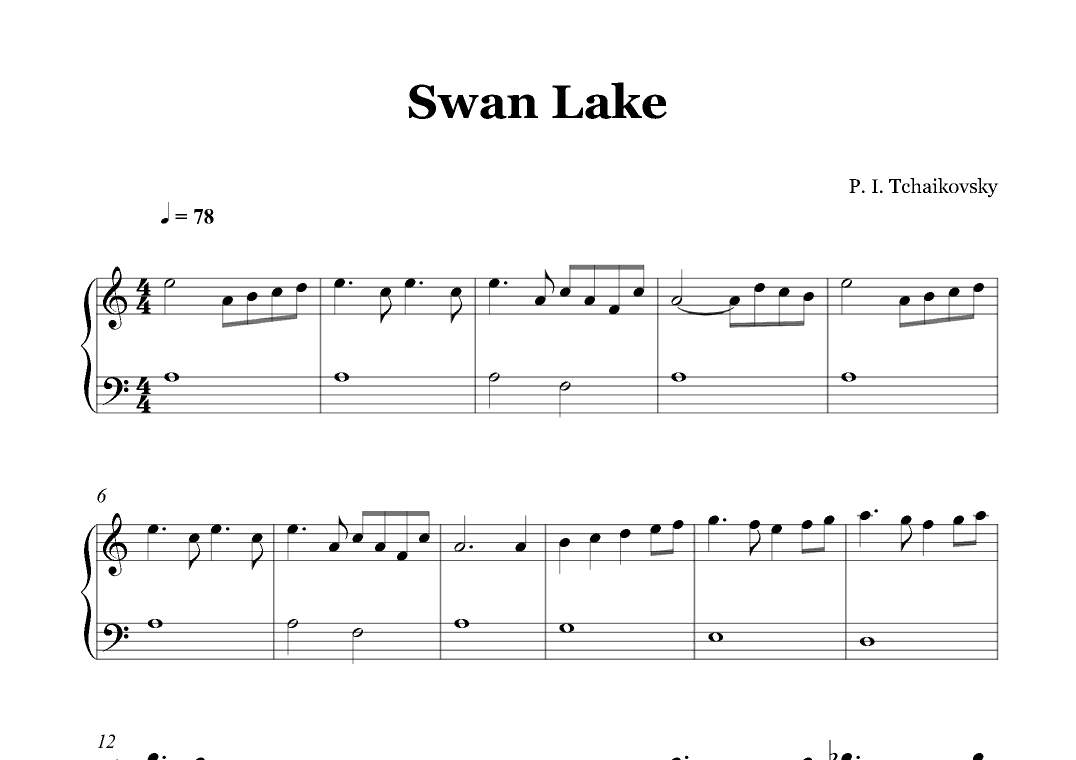 Swan Lake (arr. Gabriel Oliveira)