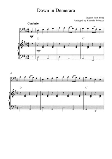 Down in Demerara (arr. Kaiserin Rebecca)