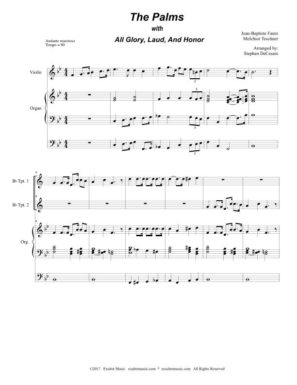 The Palms (with "All Glory, Laud, and Honor") (Duet for Bb-Trumpet) (arr. Stephen DeCesare)