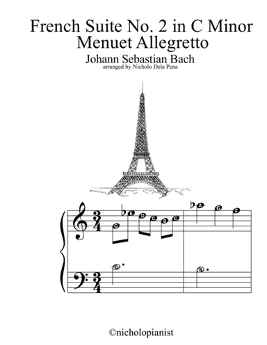 French Suite no. 2 in C minor Allegretto Menuetto (arr. Nicholo Dela Pena)