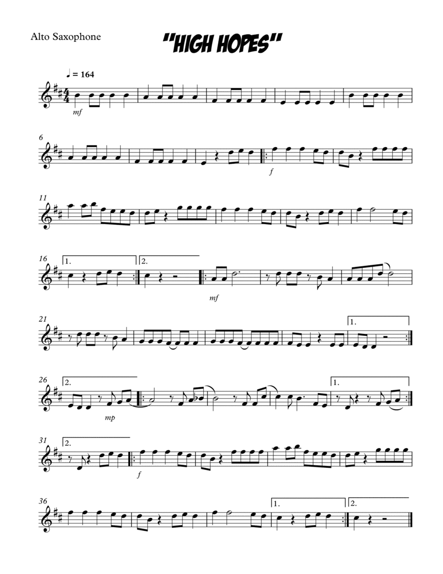 High Hopes (arr. SongBird Music)