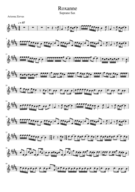 Roxanne (arr. Sean M.)