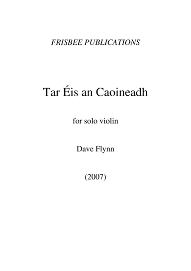 Tar Éis an Caoineadh - Solo Violin