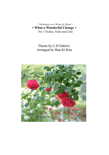 What a wonderful change (For String Quartet) (arr. Han-Ki Kim)
