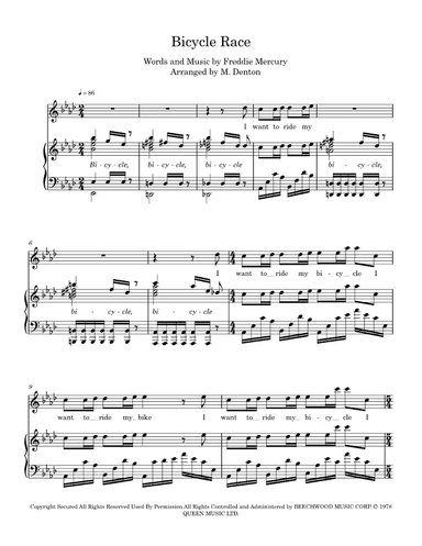Bicycle Race (arr. Margaret Denton)