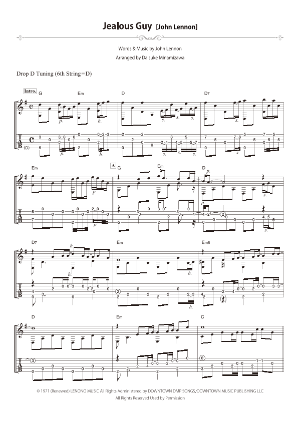 Jealous Guy (arr. Daisuke Minamizawa)