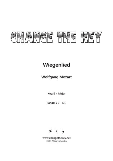 Wiegenlied - Eb Major (arr. Change the Key)